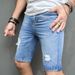 Men's Clothing Ripped Denim Shorts Fashion Personality Shorts High Street Fashion Men's Pants Slim Fit Denim_mkmklike.com