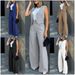Women's fashion suit vest vest wide leg pants casual suit_mkmklike.com