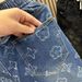 Summer Jacquard Denim Shorts for Men Light Luxury Monogram Pattern European Style Casual Breathable Beach Five Point Pants_mkmklike.com