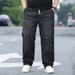 Men's Plus Size Relaxed Fit Straight Leg Jeans - Stretch Comfort Denim Pants For Big & Tall (XL-9XL)_mkmklike.com