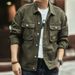 Northfold American Retro Denim Jacket For Men, Autumn Winter Brand, Heavy Washed Turn-down Collar Jacket, Trendy And Cool French_mkmklike.com