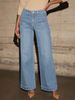 High Waist Straight Leg Jeans For Women - Classic Stretch Denim Pants (Light Blue/Dark Blue/Black) | Office & Casual Versatility_mkmklike.com