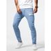 Men's Ripped Stretchy Slim Fit Jeans Style Long Pants Trendy Summer Style Version Skinny Jeans_mkmklike.com