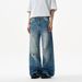 XXBRO Men's Distressed High-Street Jeans – Vintage Washed Straight-Leg Denim Pants With Artisan Rips & Fraying (S-2XL, 95% Cotton, Summer Blue)_mkmklike.com
