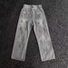 Men's Clothing Summer Design Splatter Painted Denim Jeans Loose Straight Leg Trousers For Men High Street Casual Fashion_mkmklike.com
