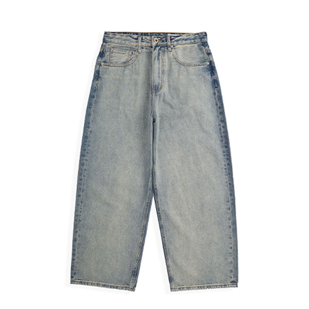 Design Gradient Color Jeans For Men American High Street Vibe Long Loose Niche Straight Pants_mkmklike.com