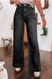 Jeans Women Wide Leg Pant Denim Long Pants Loose Casual Mom Jeans Button Pocket Y2k Elegant Straight Trousers Simple High Waist_mkmklike.com