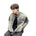 American Washed Nostalgic Blue Denim Jacket, Men's Spring And Autumn Fashion Brand Wide_mkmklike.com