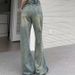 Vintage-style, Long-length, Wide-leg Jeans For Women, Spring/summer, Washed, High-waisted, Straight-cut, Loose-fitting,_mkmklike.com