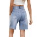 Women's Clothing Washed Straight Casual Edge Denim Shorts Women's Trend_mkmklike.com