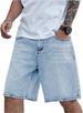 Men's Clothing New Lightweight High-Waisted Slimming Men's Jeans Simple Stylish Loose Straight Leg Five Point Pants Summer Collection_mkmklike.com