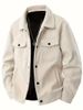 European And American Cross-Border Corduroy Single-Breasted Casual Sports Trend Pocket Jacket Men's Turn-Down_mkmklike.com