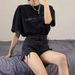 High-Waisted Women's Slimming Ripped Denim Shorts A-Line Hot Pants For Summer Trendy Style Regular Fit Solid Polyester_mkmklike.com