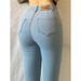 Light Blue High-Waisted Stretchy Denim Jeans For Women Slim Fit Hip Hugging Pencil Leg Pants That Make Legs Look Longer_mkmklike.com