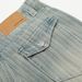 Washed Vertical Striped Ripped Jeans Men's American High Street Vintage Distressed Punk Loose Wide-Leg Straight Long_mkmklike.com