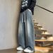 Vintage American Workwear Jeans – Relaxed Straight Leg Denim Pants With Multi-Pocket Design For Men, Classic Blue & Black Wash_mkmklike.com