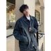 2025 Spring Versatile Couple's Top Design Sense Denim Jacket Men's Loose Casual Washed_mkmklike.com