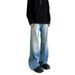 Men's Clothing Clean Fit Vintage Washed Jeans For Men & Women – American High Street Style, Relaxed Straight Leg Denim Pants_mkmklike.com