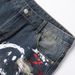 Men's Clothing Men's Blue Painted Five Point Loose Straight Leg Denim Shorts Trendy Brand Fashionable Cross Border Best Selling Versatile_mkmklike.com