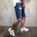 New Denim Capris With Holes, Slim Fit And Slimming Pants, New Men's Shorts_mkmklike.com