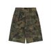 Unisex High Street Loose Straight Leg Capri Pants American Retro Washed Military Green Camouflage Ripped Jeans_mkmklike.com