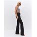 Women's Stretch Flared Jeans | Mid-Rise Bootcut | Vintage Wash Denim | Comfortable Loose Fit | Black Casual Pants_mkmklike.com