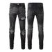 Cross-border Men's American Jeans Trendy Brand Ripped Men's Fashion Casual Versatile Trend Popular Slim-fitting Trousers 8666_mkmklike.com