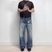 Vintage Washed Light Blue Straight-Leg Jeans For Men – Classic Clean Fit & Relaxed Wide-Leg Style_mkmklike.com