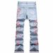 Men's Retro Slim Fit Casual Long Pants Anti-Waste New Style Embroidery Denim_mkmklike.com