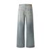 American Style Washed Faded Jeans For Men, Trendy Brand, Loose Casual Vintage Simple Straight Long Pants_mkmklike.com