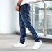 Men's Slim Fit Stretch Denim Jeans - Comfortable & Stylish For Everyday Wear, Cycling & Street Fashion_mkmklike.com