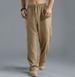 Man's Clothing 2025 New Men's Plus-Size Casual Pants Elasticated Waist Rope Linen Breathable Sports Cotton Linen Pants_mkmklike.com