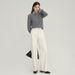 SELINE White Straight-Leg Jean For Women 2025 Autumn Winter Pure Non-Stretch Fabric High-End Looe High-Wait Long_mkmklike.com