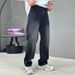 Men's Clothing Men's Style Jeans Plus Size High Street Loose Fit Straight Leg Trendy Casual Trousers Retro Versatile_mkmklike.com