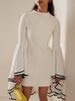 Women's clothing design exaggerated large lotus leaf sleeves waist slimming fashion temperament dress dress_mkmklike.com