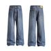 Men's Clothing & Archer0603 & Basic Versatile Retro Extended Trendy Cleanfit High Street Distressed Straight Leg Jeans For Men_mkmklike.com