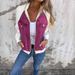 Trendy Denim Patchwork Jacket For Women - Oversized Streetwear Coat With Drop Shoulder & Stand Collar (Black/Blue/White/Red/Purple/Gray, S-5XL)_mkmklike.com