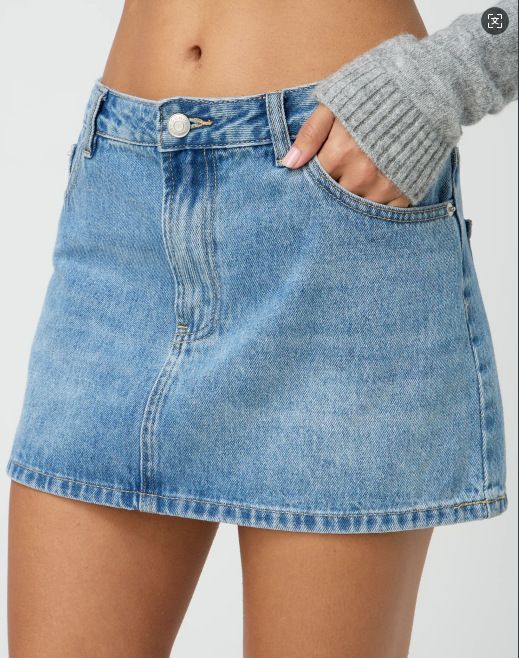 Women's Clothing Slim Casual Stretch Washed Denim Skirt_mkmklike.com