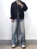 Men's Clothing Retro Washed Distressed Simple Vintage Washed Straight-Leg Jeans For Men - Classic Blue Denim, Relaxed Fit, Button Fly (Sizes S-3XL)_mkmklike.com