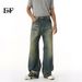 EF JEANS | 2025 New American Retro Old Water Ripple Design Stylish Straight Jeans Casual Pants_mkmklike.com