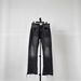 Fashionable Black Fringed Vintage Distressed Old-style Jeans_mkmklike.com