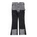 Streetwear Washed Jeans – Black/Grey Colorblock With Slight Stretch (Relaxed Fit, Mid-Rise Straight Leg)_mkmklike.com