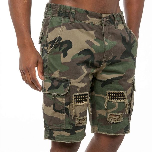 Men's Clothing Tactical Men's Camouflage Cargo Shorts Loose Fit Multi-Pocket Trendy Casual Five-Point Pants_mkmklike.com