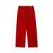 High Street Hip-Hop Flame Embroidery Pocket Design Jeans For Men And Women, Loose Straight Casual Pants_mkmklike.com