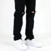 Nordmann European American Style Knee-Ripped High Street Jeans For Men With Unique Design And Zipper Hem Slim Fit Long Pants_mkmklike.com