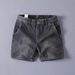 Men's Trendy Washed Denim Shorts Straight Leg Casual Jeans Retro Loose Versatile Shorts_mkmklike.com