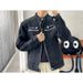 Street Denim Jacket With Washed Loose Design, Cool And Rugged Motorcycle Jacket_mkmklike.com