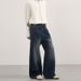 Men's Clothing Irregular Deconstructed A-Line Jeans Slimming Design Streetwear Fashion Denim For Men And Women_mkmklike.com
