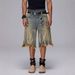 Men's Clothing Summer Fashion Brand Brushed Yellow Mud Dye Washed Old Denim Shorts Loose Cropped Version Pants Trendy_mkmklike.com