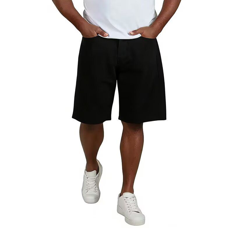 Men's Clothing Summer Men's Denim Shorts Trendy Loose Fit Straight Leg Versatile Stylish Street Style Cool Chic_mkmklike.com